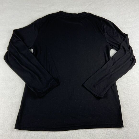 Cuddl Duds Shirt Womens Small Black All Nighter Camping Graphic Crew Neck Top - Picture 13 of 13